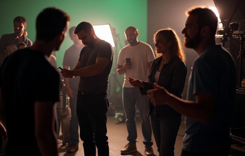 Photo from behind the scenes of a production